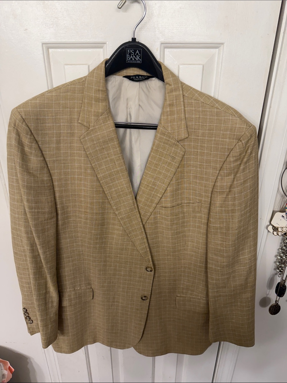 Jos. A. Bank Tan Windowpane Sport Coat